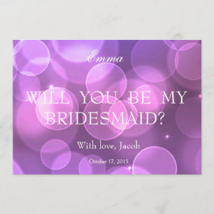 Invitation La Parties scintillant Purple Bokeh, Tu Seras Ma P