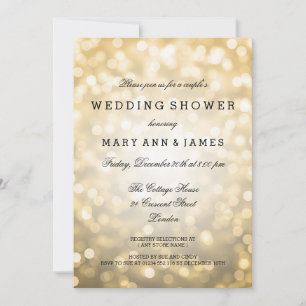 Invitation La Parties scintillant Wedding shower d'or de Coup