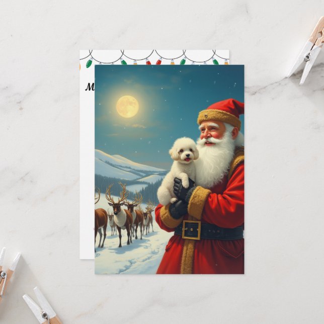 Invitation La perte d'un chien à Noël (Devant/Arrière en situation)