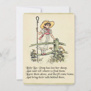 Invitation La petite Bo-Peep : Classique Kate Greenaway Nurse