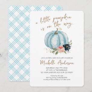 Invitation La petite citrouille est en route Baby Shower
