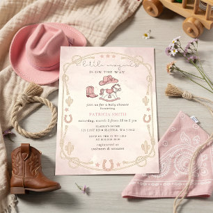 Invitation La petite cowgirl est en route Fille Baby Shower