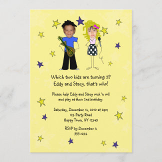 Invitation La photo de fête d'anniversaire de Rockstar