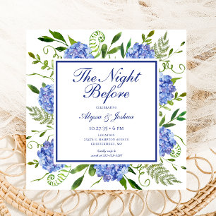 Invitation La Photo d'Hortensia Bleu de la Nuit Précédente