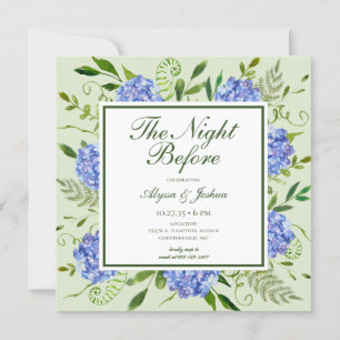 Invitation La Photo d'Hortensia Bleu de la Nuit Précédente