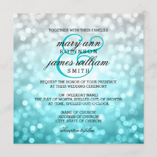 Invitation La plage Ombre Bokeh allume le mariage d'été
