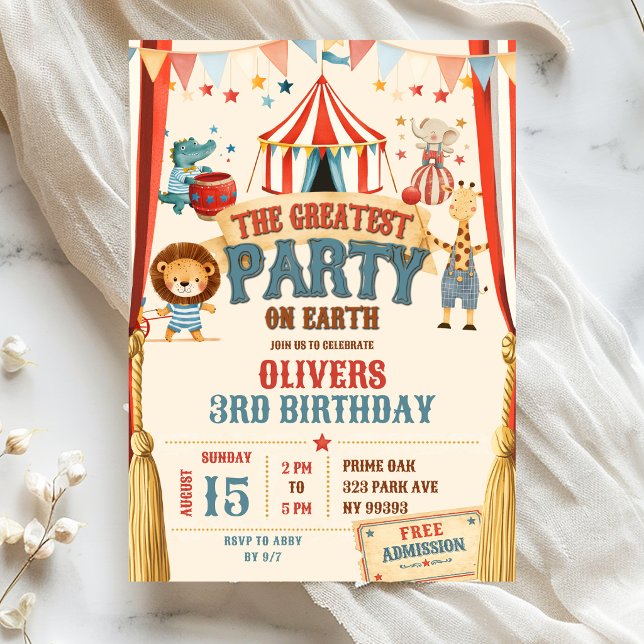 Invitation La Plus Grande Fête d'Anniversaire sur Terre (Créateur téléchargé)