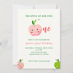 Invitation La pomme de nos yeux premier anniversaire