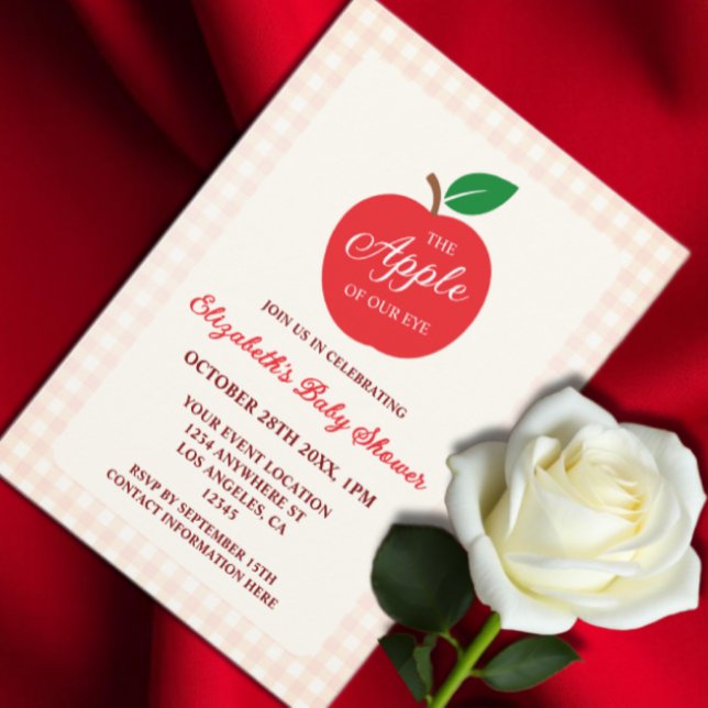Invitation La Pomme De Notre Baby shower Oeil (Créateur téléchargé)