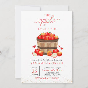 Invitation La pomme du Baby shower oculaire