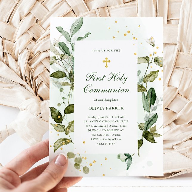 Invitation La première communion de la Croix d'or et de la Ve (Créateur téléchargé)
