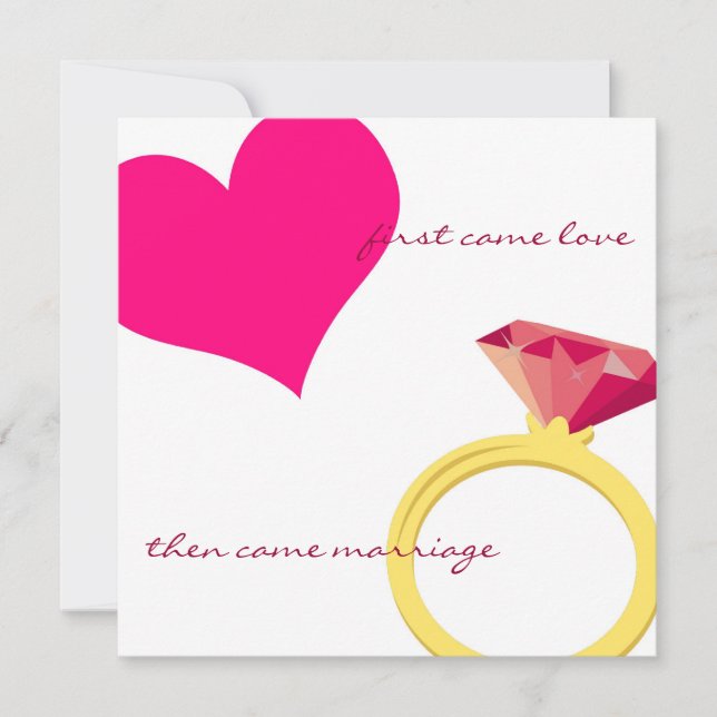 Invitation LA PREMIÈRE EST ARRIVÉE À L'Invitation À L'AMOUR-r (Devant)