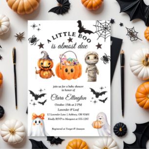 Invitation La première fête prénatale d'Halloween de Little P