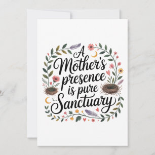 Invitation La présence d'une mère est un pur sanctuaire