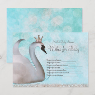 Invitation La princesse cygne souhaite un jeu de baby shower