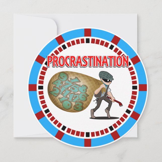 Invitation La procrastination est un voleur de temps (Devant)
