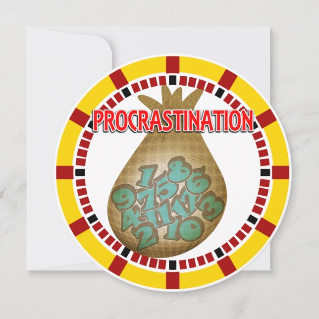 Invitation La procrastination est un voleur de temps (Devant)