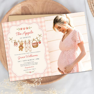 Invitation La Prune de Nos Yeux Baby Shower Photo sur Corde à