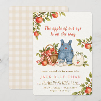 Invitation La Prune de nos Yeux Fête de Bébé Garçon Automne