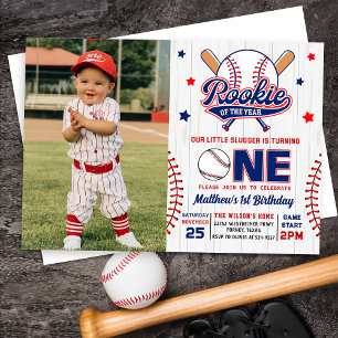 Invitation La recette de l'année Baseball 1er Anniversaire Ph