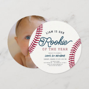 Invitation La recette de l'année Baseball 1er Anniversaire Ph
