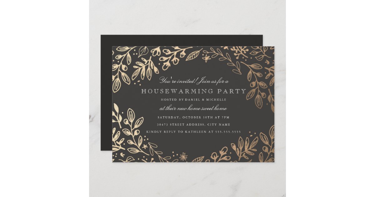 Invitation La Recolte Fleurit La Pendaison De Cremaillere Zazzle Fr