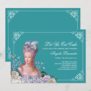 Invitation La reine Marie Antoinette mangeons la fête du gâte
