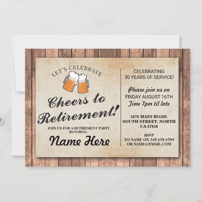 Invitation La Retraite, c'est la fête de la bière, c'est l'in (Devant)