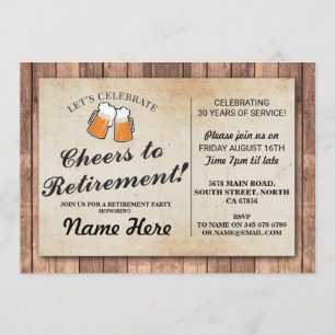 Invitation La Retraite, c'est la fête de la bière, c'est l'in
