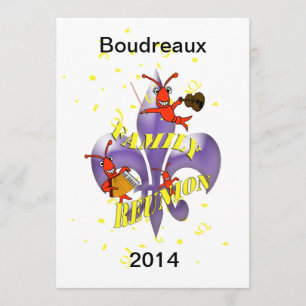 Invitation La Réunion de famille de Crawfish Fleur de Lis