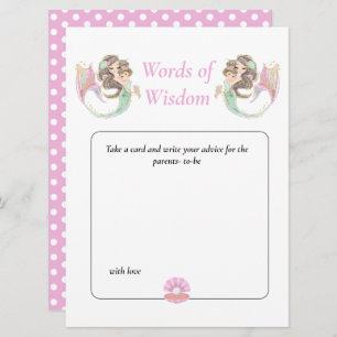 Invitation La sagesse des sirènes Baby shower Brown sous la m