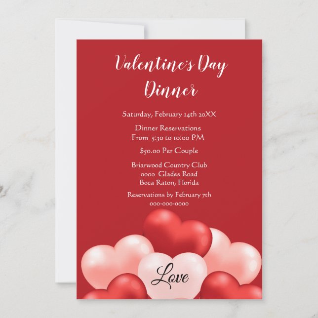 Invitation La Saint-Valentin Entreprise / Association caritat (Devant)