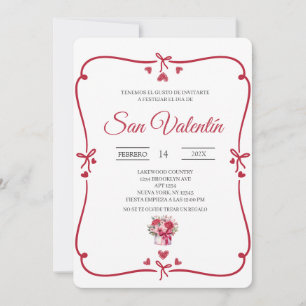 Invitation la Saint-Valentin espagnole