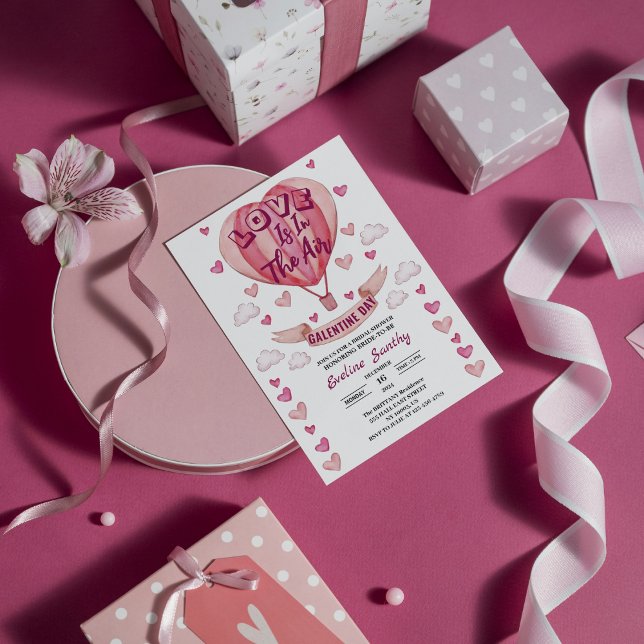 Invitation La Saint-Valentin Galentine Cœur Enterrement de Vi (Créateur téléchargé)