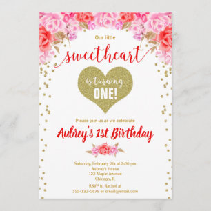 Invitation La Saint Valentin, notre petit anniversaire amoure