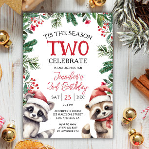 Invitation La saison deux   Raccoons Noël 2 Anniversaire
