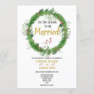 Invitation La saison du mariage   Mariage de verdure d'hiver