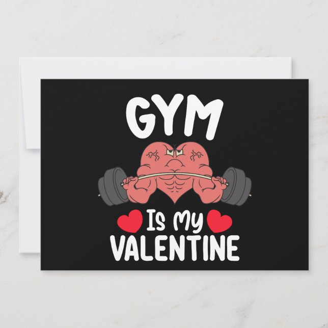 Invitation La Salle De Sport Est Ma Saint-Valentin Fitness Ex (Devant)