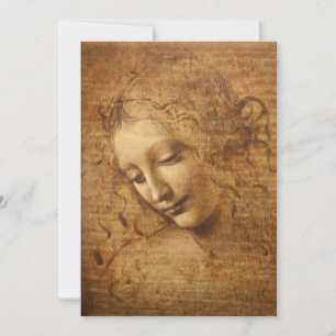 Invitation La Scapigliata de Léonard de Vinci, Tête de femme