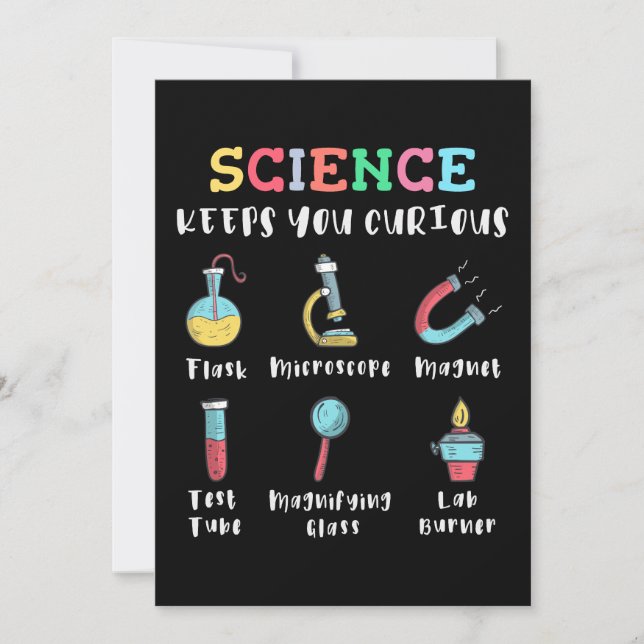 Invitation La science vous garde curieux (Devant)