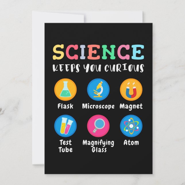 Invitation La science vous garde curieux (Devant)