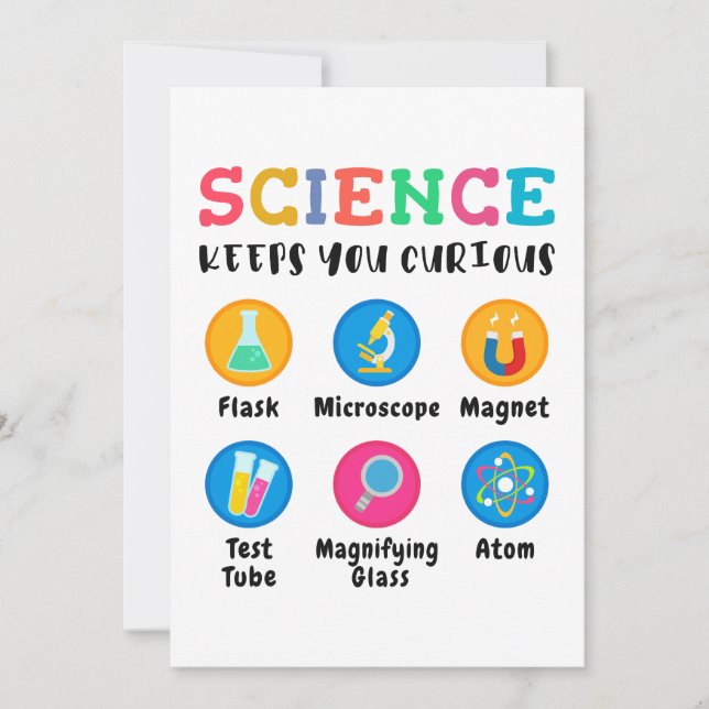 Invitation La science vous garde curieux (Devant)