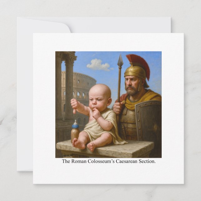 Invitation La section césarienne du Colisée romain (Devant)