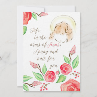 Invitation La sécurité dans les bras de Jésus Perte infantile