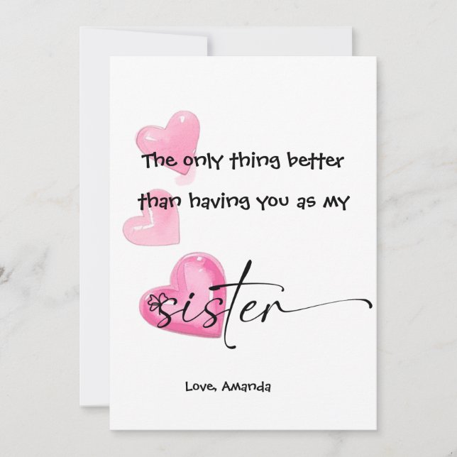 Invitation La seule chose qui vaut mieux que de vous avoir co (Devant)