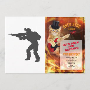 Invitation La silhouette d'un soldat - Choisir la couleur arr