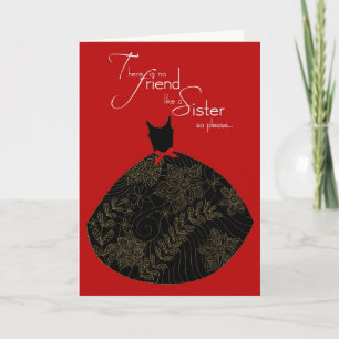 Invitation la soeur, soit ma demoiselle d'honneur