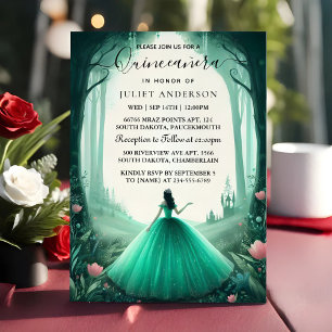 Invitation La Sorcière de l'arbre naturel Quinceanera de la f