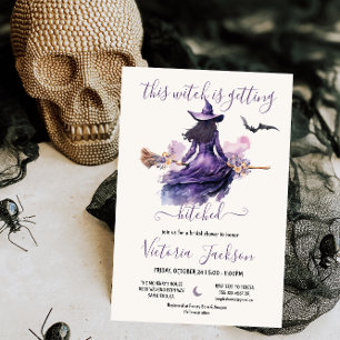 Invitation La sorcière reçoit une Fête des mariées d'Hallowee