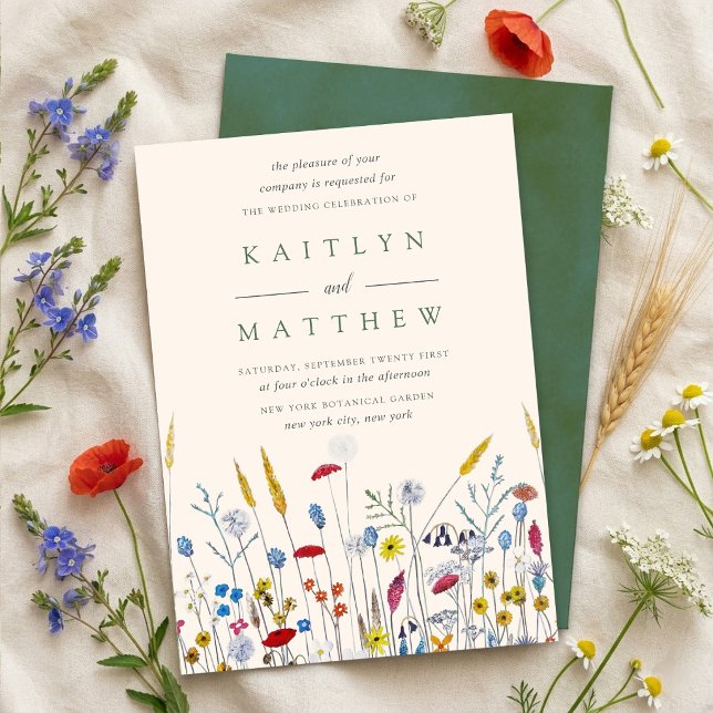 Invitation La Suite de Mariage de Prairie de Fleurs Sauvages  (Créateur téléchargé)